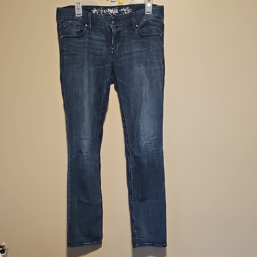 Express Dark Blue Skinny Jeans